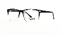 Monture rectangulaire noire et blanche - Luxe optique