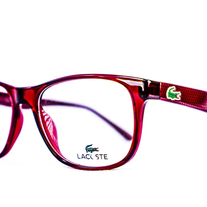 Détail du logo crocodile Lacoste sur les branches Détail du logo crocodile Lacoste sur les branches