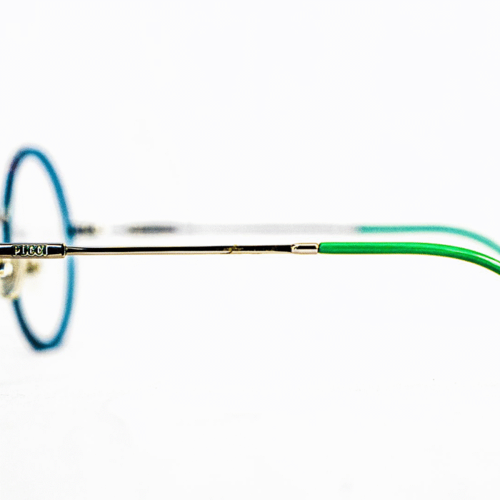 Monture Emilio Pucci verte et bleue – Vue femme Dakar Monture Emilio Pucci verte et bleue – Vue femme Dakar
