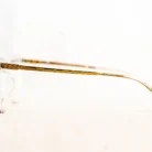 Monture ovale transparente et dorée - luxe optique dakar