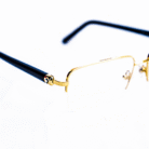Monture rectangulaire Mont Blanc dorée – Mermoz Dakar