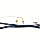 Vue latérale Mont Blanc homme branches noires – Luxe Optique