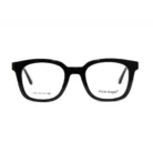 Vue de face – monture chic noir et dorée chez luxe optique.webp