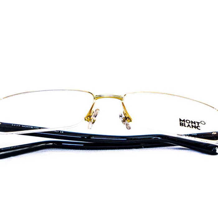 Vue latérale Mont Blanc homme branches noires – Luxe Optique Vue latérale Mont Blanc homme branches noires – Luxe Optique