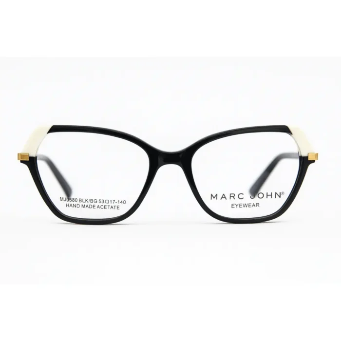 Vue de face – lunette Marc John couleur noire.webp Vue de face – lunette Marc John couleur noire.webp