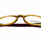 Vue latérale lunette Lotus femme marron – Luxe Optique