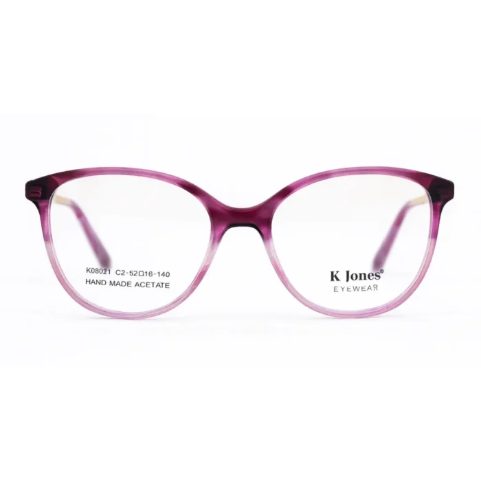 Monture K. JONES papillon mauve et doré – Vue de face - Luxe Optique.webp Monture K. JONES papillon mauve et doré – Vue de face - Luxe Optique.webp
