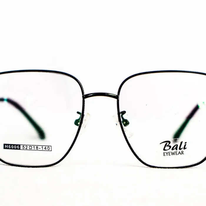 Vue de face monture Bali noire Vue de face monture Bali noire