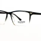 Monture rectangulaire noire et blanche - Luxe optique