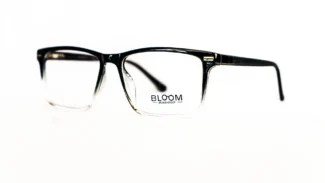 Monture rectangulaire noire et blanche – Luxe optique