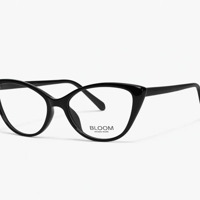 Monture Bloom femme noire élégante – Opticien Dakar.webp