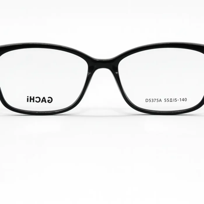 Monture rectangulaire Dacchi en acétate noir – Optique Mermoz.webp