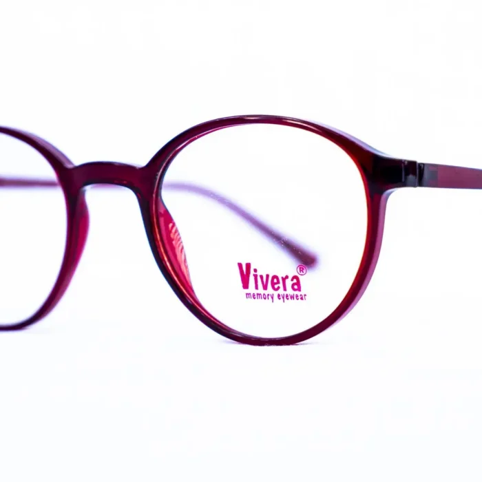 Monture ovale Vivera rouge pour fille – Optique Mermoz Dakar.webp