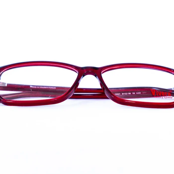 Lunette de vue Vivera rouge élégante – Luxe Optique Dakar.webp