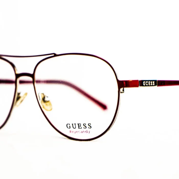 Lunette Guess homme – Monture aviateur rouge Lunette Guess homme – Monture aviateur rouge