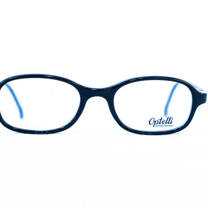 Lunette de vue Optelli garçon noire vue de face-luxe optique.webp