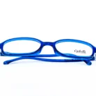 Monture enfant Optelli bleue en acétate – vue rapprochée.webp