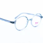 Détail de la monture Vivera en plastique acétate gris – Showroom Luxe Optique.webp