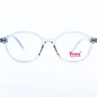 Lunette de vue fille Vivera beige transparent – vue de face | luxe optique dakar.webp