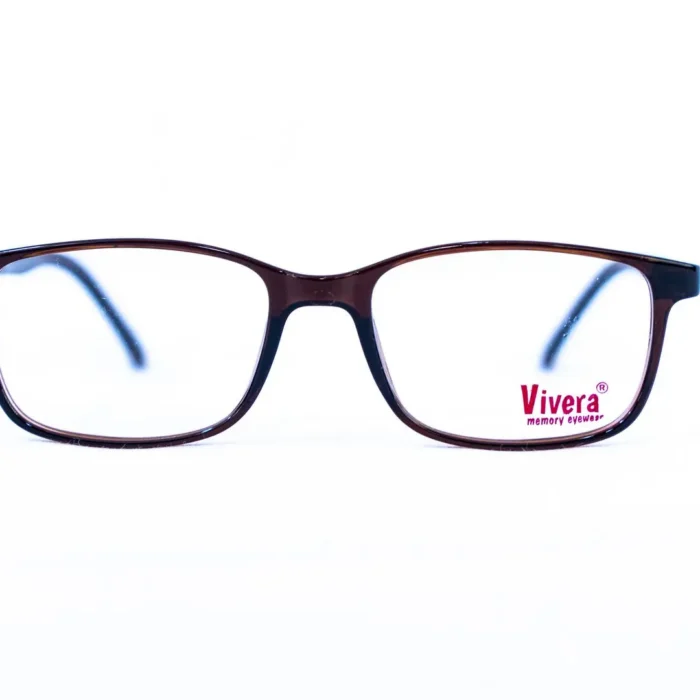 Monture enfant Vivera couleur marron – vue de face – Luxe Optique VDN.webp