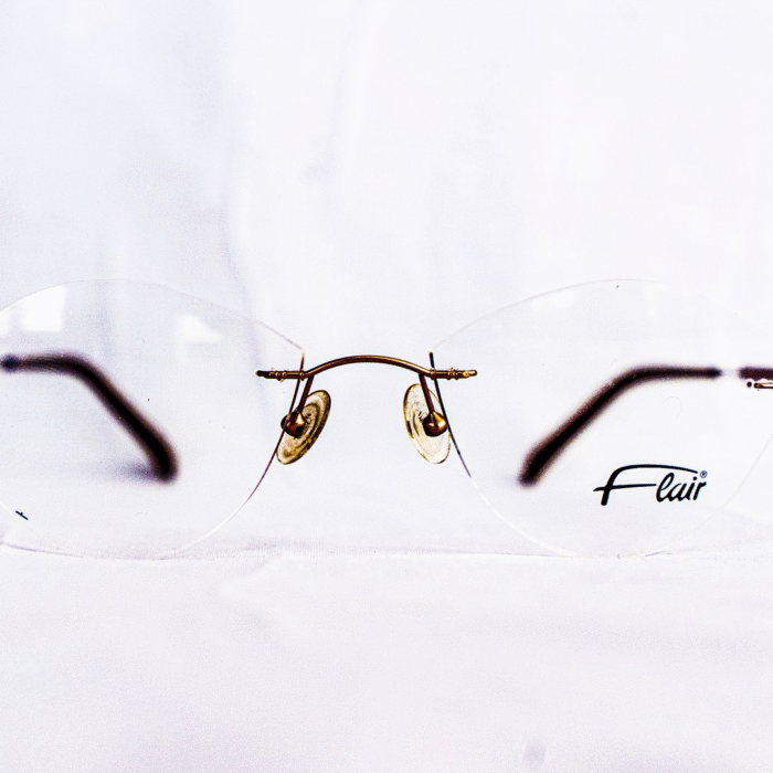 Monture beige Flair non-cerclée – Dakar VDN Monture beige Flair non-cerclée – Dakar VDN