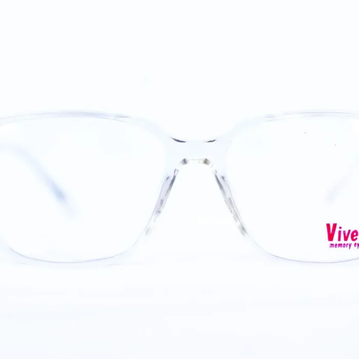 Lunette de vue femme Vivera beige transparente – vue de face – Luxe Optique VDN.webp