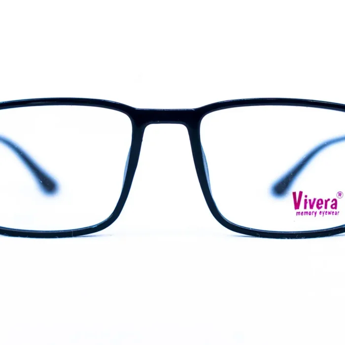 Lunette de vue homme Vivera noire – vue de face – Luxe Optique VDN.webp