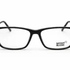 Lunette de vue homme noire Mont Blanc – vue de face _ opticien Dakar.webp