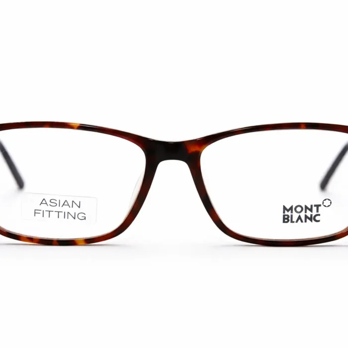 Lunette de vue Mont Blanc marron homme – vue de face – Luxe Optique Dakar.webp