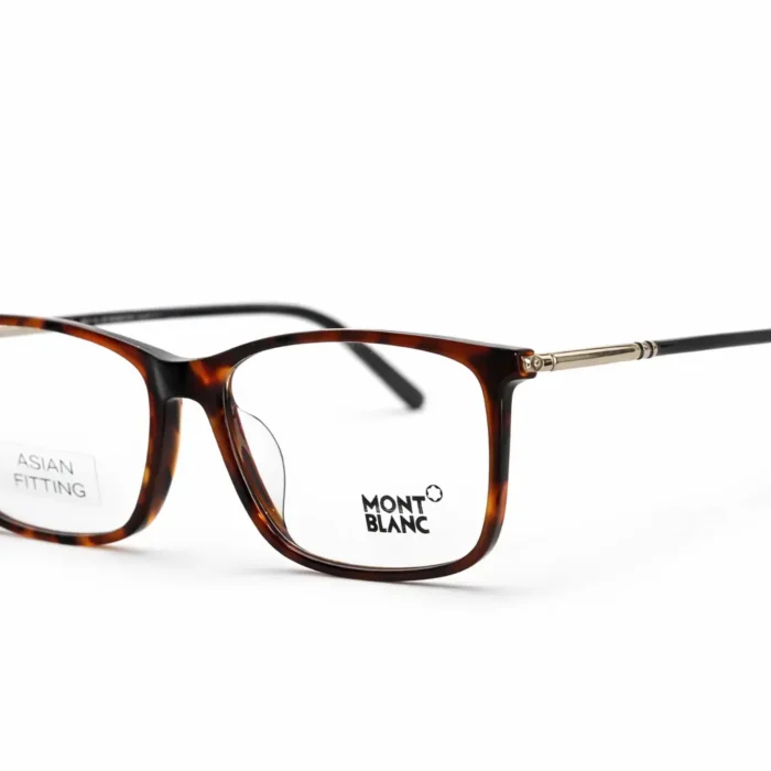 Monture Mont Blanc rectangulaire marron – opticien Dakar.webp