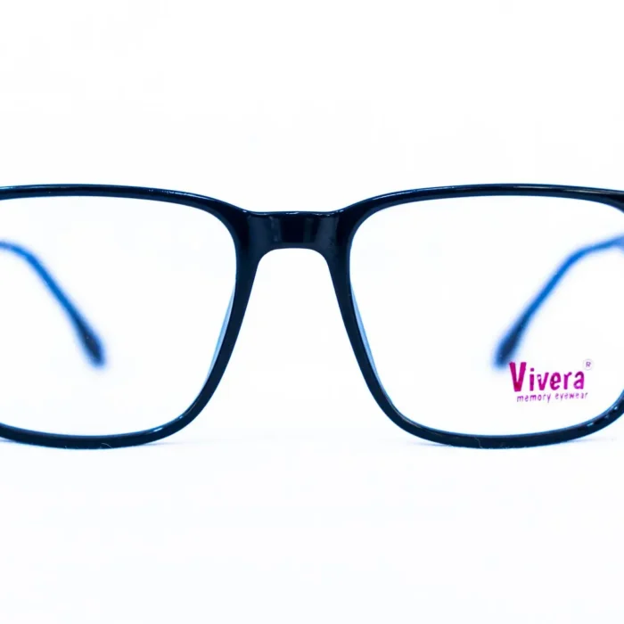 Lunette de vue homme Vivera carrée bleue – vue de face | Luxe Optique Dakar.webp